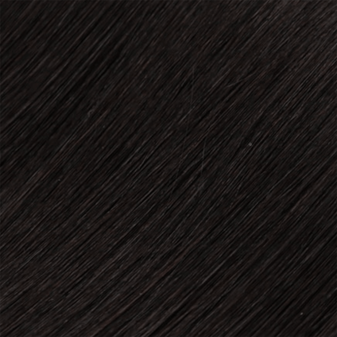 Shade number 1 black hair - Classic Weft (50g) Natural Finish | 24